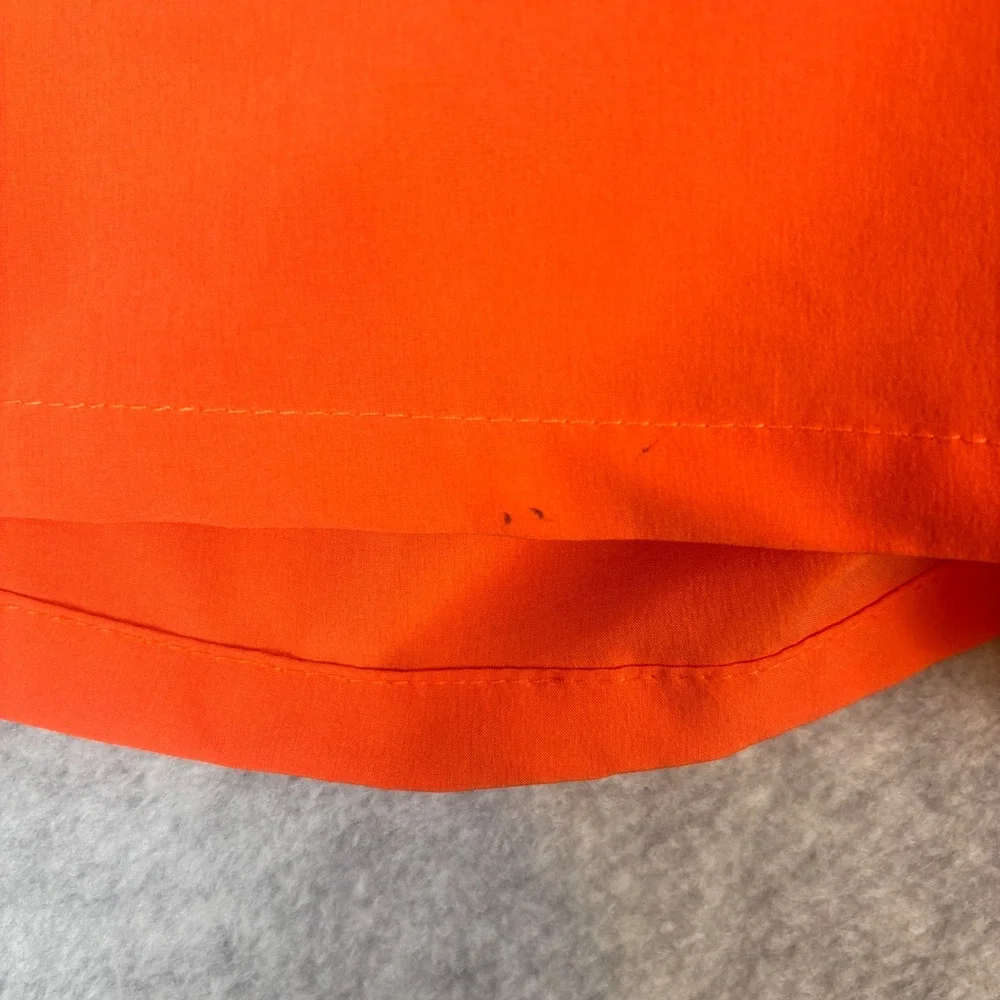 George Mens Swim Trunks XXXL Orange Elastic Waist Drawstring Mesh Lined Size 3XL
